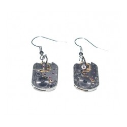 Steam Punk Watch Movement Drop Earrings