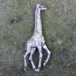 Brooch Giraffe Pewter